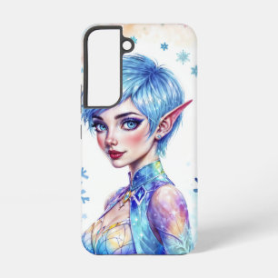 Coque Samsung Galaxy Elfe de glace magique flocon de neige forêt gelée 