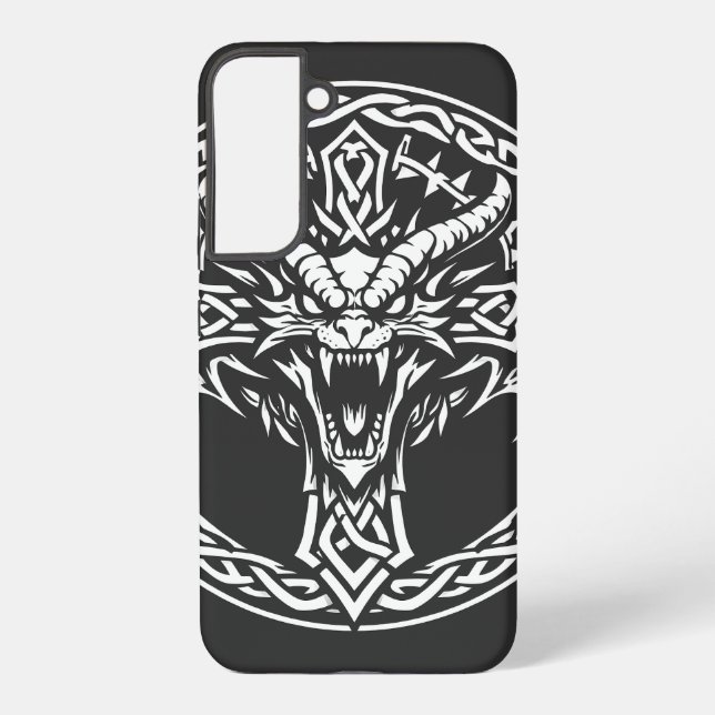 Coque Samsung Galaxy Emblème Dragon Celtique par BurnsInHell (Verso)