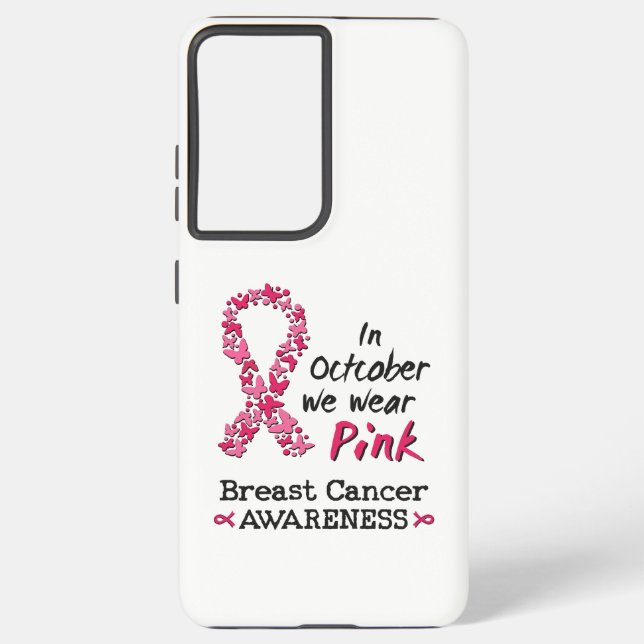 Coque Samsung Galaxy En Octobre nous portons rose Cancer du sein Sensib (Verso)
