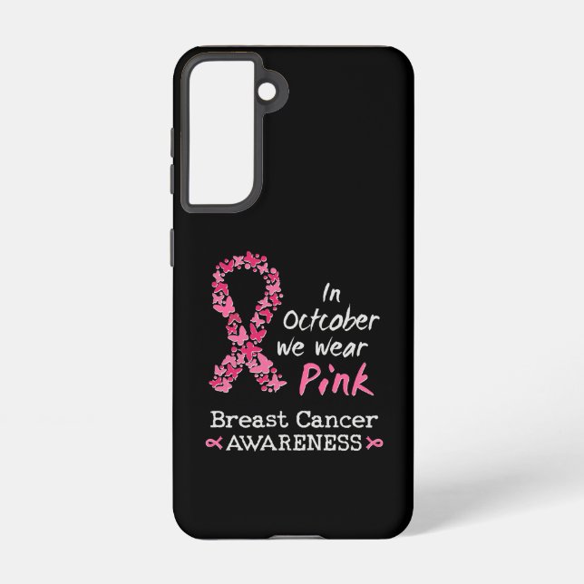 Coque Samsung Galaxy En Octobre nous portons rose Cancer du sein Sensib (Verso)