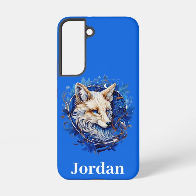 Coque Samsung Galaxy Enchanter Fox avec nom personnalisé (Verso)