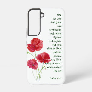 Coque Samsung Galaxy Encourager l'écriture Isaiah Poppy Garden Flower