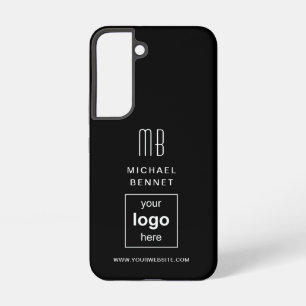 Coque Samsung Galaxy Entreprise de logo personnalisé noir moderne
