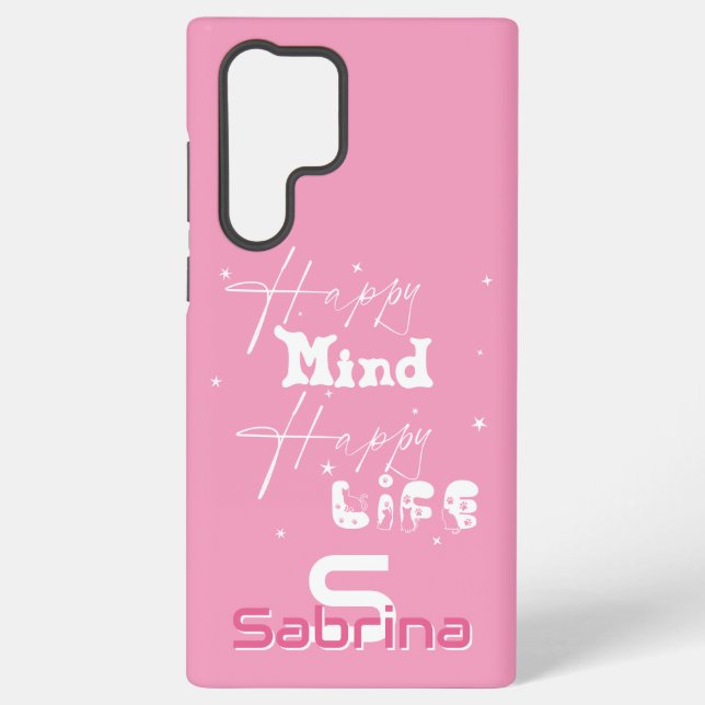 Coque Samsung Galaxy Esprit heureux, vie heureuse Mignon (Verso)