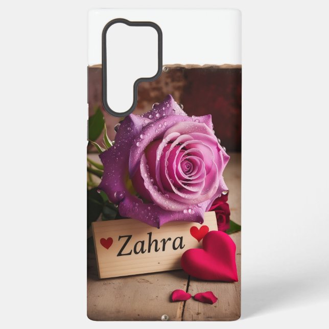 Coque Samsung Galaxy "Essence romantique : la fleur de l'amour" (Verso)