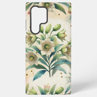 Coque Samsung Galaxy étagère de téléphone à fleurs tropicales,