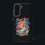 Coque Samsung Galaxy Été de fille sauvage plage drôle raton laveur<br><div class="desc">Été de fille sauvage plage drôle raton laveur</div>