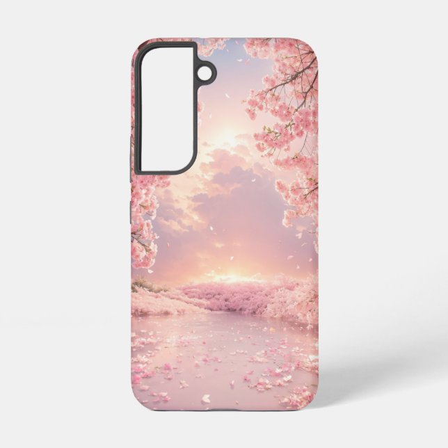 Coque Samsung Galaxy Ethérée Cerisier Fleur Eau (Verso)