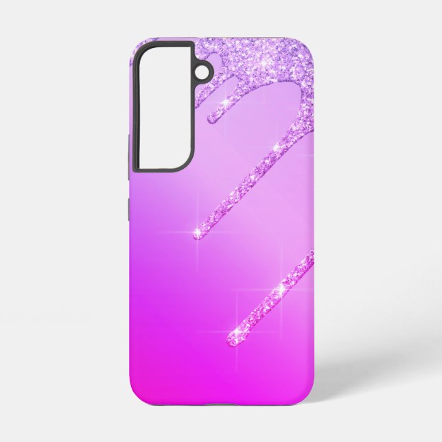 Coque Samsung Galaxy Étincelle de Parties scintillant rose violet néon (Verso)