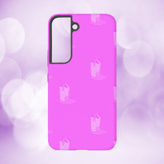 Coque Samsung Galaxy Étoiles d'amorçage Cowboy Motif rose