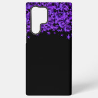 Étoiles de satin violet personnaliser la bordure