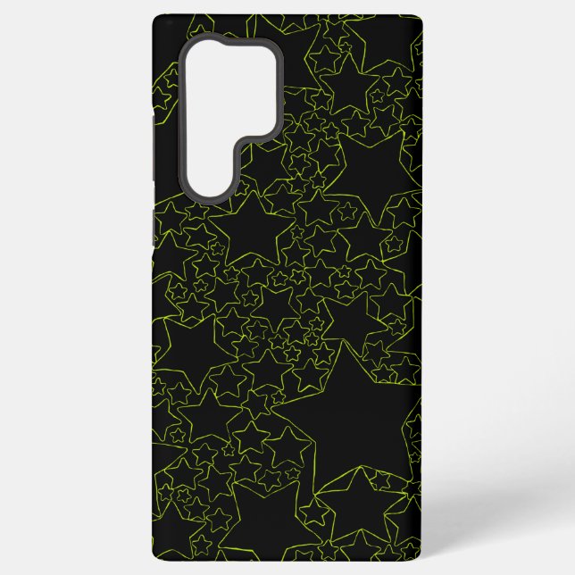 Coque Samsung Galaxy Étoiles, Étoiles, Étoiles - Vert Lime  (Verso)