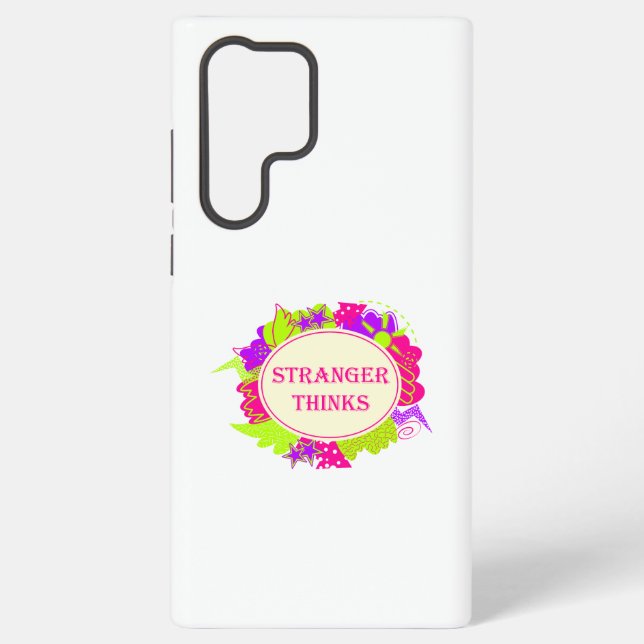 Coque Samsung Galaxy Étranger pense citation dans le style d'une émissi (Verso)