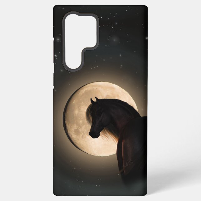 Coque Samsung Galaxy Étui Cheval Samsung Black Moon Shine (Verso)