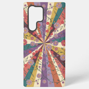 Coque Samsung Galaxy étui de téléphone à fleurs,