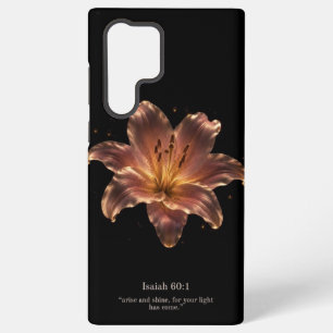 Coque Samsung Galaxy Étui de téléphone à fleurs de lys élégant avec écr