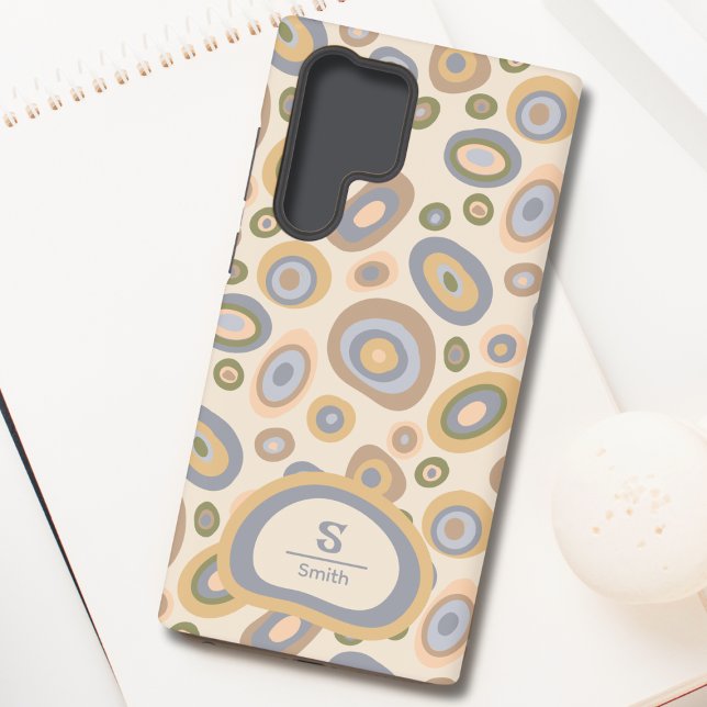 Coque Samsung Galaxy Étui de téléphone à monogramme moderne – Design ab (Modern Monogram Cellphone Case)