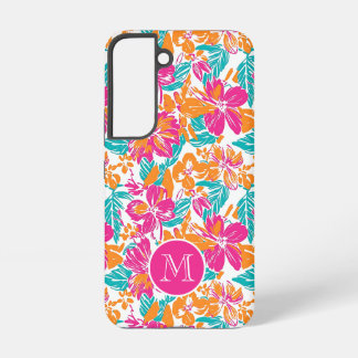 Coque Samsung Galaxy Étui de téléphone à motif floral tropical (nom)