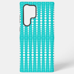 Coque Samsung Galaxy Étui de téléphone à pois turquoise et blanc