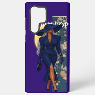 Coque Samsung Galaxy Étui de téléphone bleu foncé mode girly pop