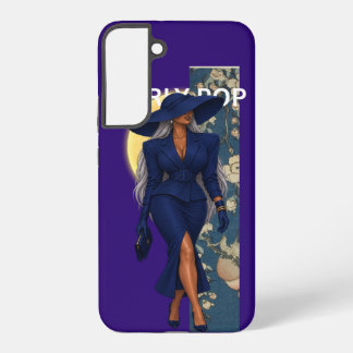 Coque Samsung Galaxy Étui de téléphone bleu foncé mode girly pop
