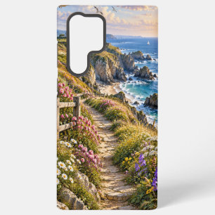 Coque Samsung Galaxy Étui de téléphone Coucher de soleil de fleurs sauv