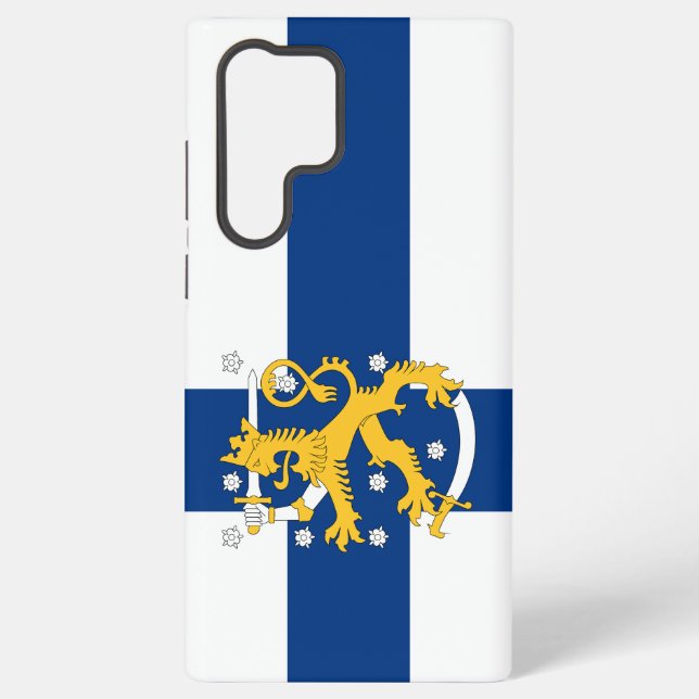 Coque Samsung Galaxy Étui de téléphone drapeau de Finlande (Verso)