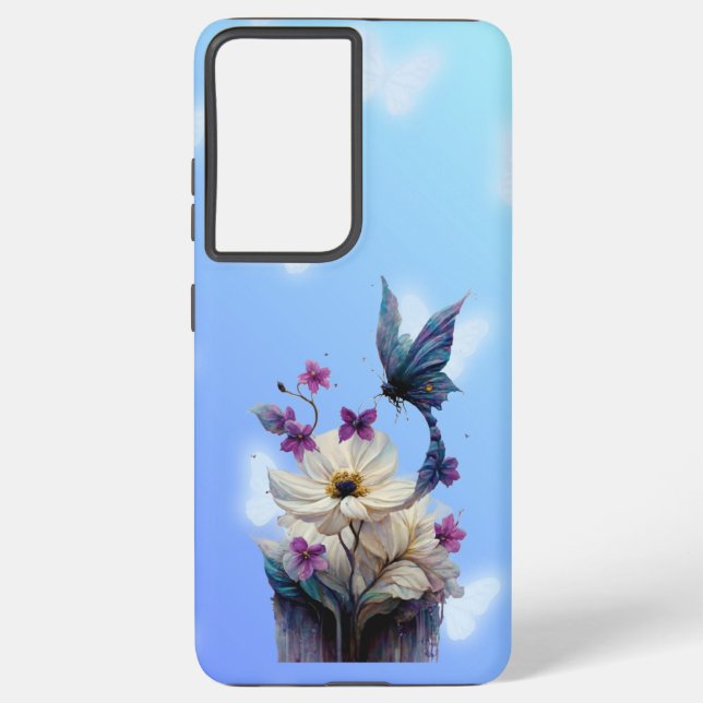 Coque Samsung Galaxy Étui de téléphone Fleurs Blanches (Verso)