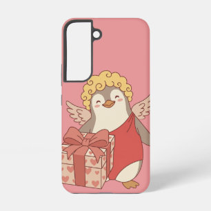 Coque Samsung Galaxy Étui de téléphone Galentine Cupidon Manchot Mignon