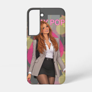 Coque Samsung Galaxy Étui de téléphone gris mode pop féminine