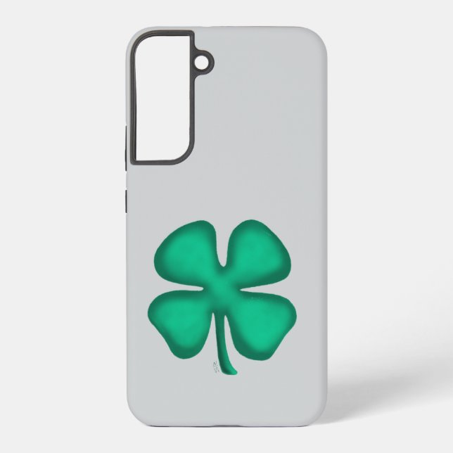 Coque Samsung Galaxy Étui de téléphone gris S22Plus Lucky 4 Leaf Irish  (Verso)