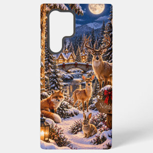 Coque Samsung Galaxy Étui de téléphone Noël Bois Enchanté d'Hiver