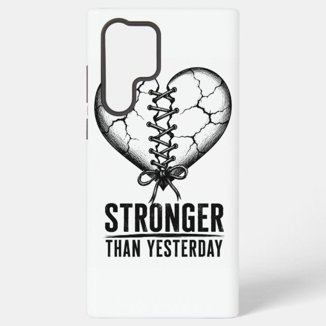 Coque Samsung Galaxy Étui de téléphone Plus Fort qu'hier (Verso)