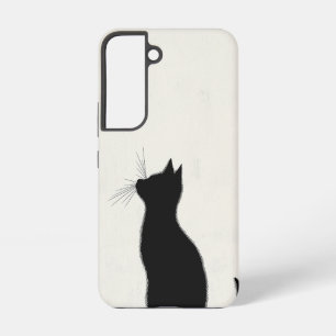 Coque Samsung Galaxy Étui de téléphone silhouette de chat de minuit