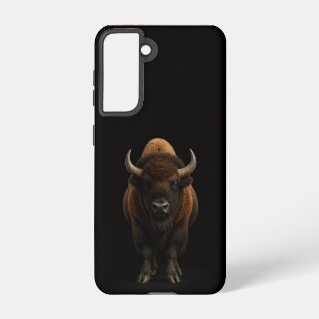 Coque Samsung Galaxy Étui Galaxy S21 Black 4 Luxe Bison d'Amérique (Verso)