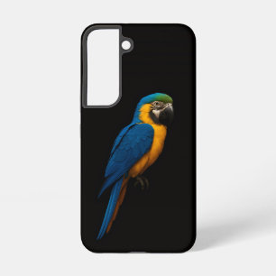 Coque Samsung Galaxy Étui Galaxy S22 Black 4 Luxe, Ara bleu et jaune