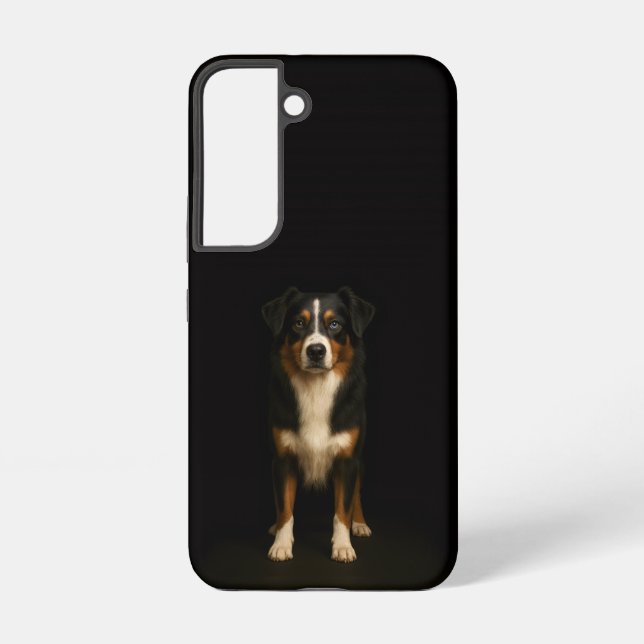 Coque Samsung Galaxy Étui Galaxy S22 Black 4 Luxe Aussie Shepherd (Verso)
