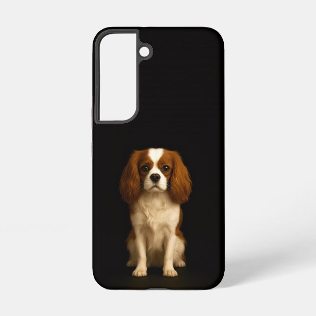 Coque Samsung Galaxy Étui Galaxy S22 Black 4 Luxe Cavalier King Charles (Verso)