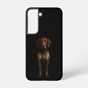 Coque Samsung Galaxy Étui Galaxy S22 Black 4 Luxe, chien Braque alleman