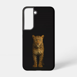 Coque Samsung Galaxy Étui Galaxy S22 Black 4 Luxe, Léopard Majestueux