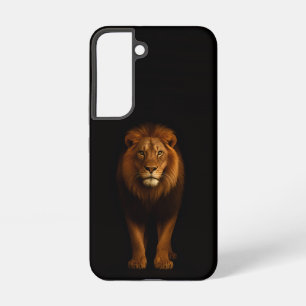 Coque Samsung Galaxy Étui Galaxy S22 Black 4 Luxe, Lion Majestueux