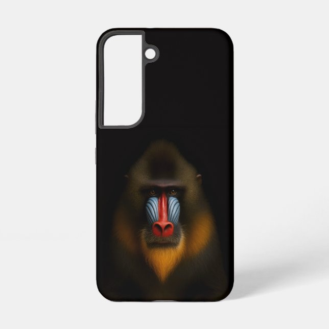 Coque Samsung Galaxy Étui Galaxy S22 Black 4 Luxe, Mandrill Singe (Verso)