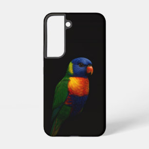 Coque Samsung Galaxy Étui Galaxy S22 Black 4 Luxe, perroquet Lorikeet