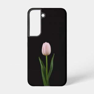 Coque Samsung Galaxy Étui Galaxy S22 Black 4 Luxe, Tulipe Rose Tendue
