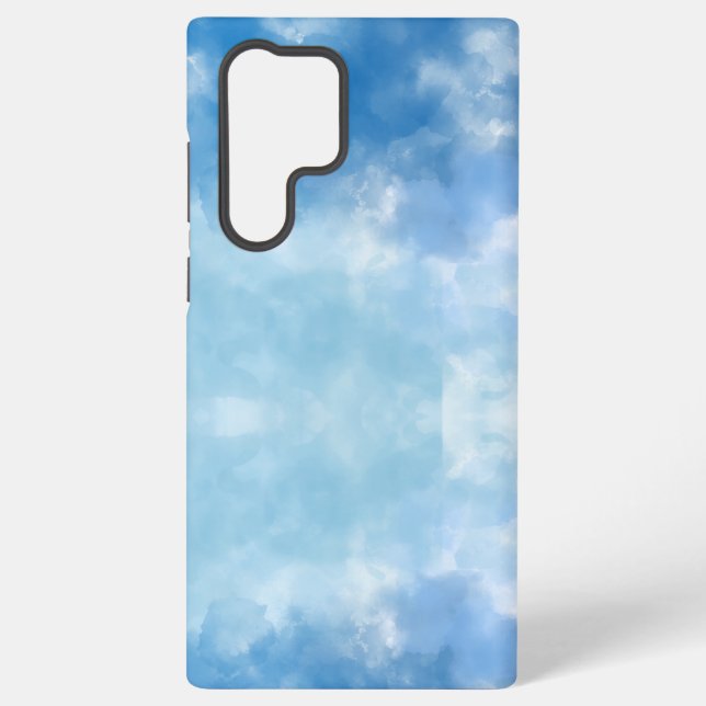 Coque Samsung Galaxy Étui iPhone Nuage Aquarelle Ciel Bleu Doux (Verso)