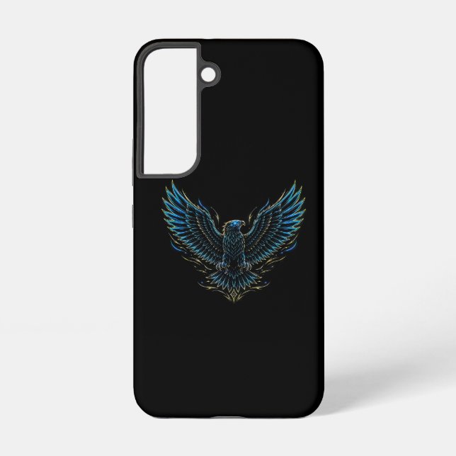 Coque Samsung Galaxy Étui Neon Eagle pour Samsung Galaxy S22 (Verso)