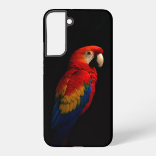 Coque Samsung Galaxy Étui Noir 4 Luxe Galaxy S22 Plus, Perroquet Écarla