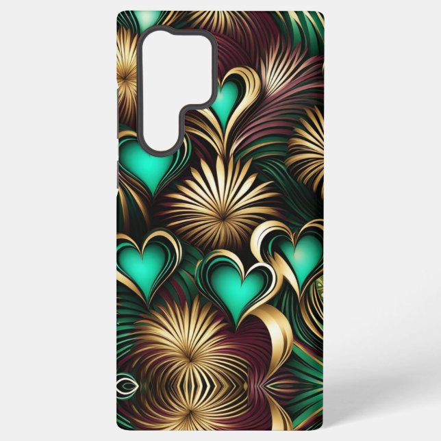 Coque Samsung Galaxy Étui Otterbox Cœurs et Feux d'Artifice (Verso)
