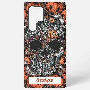 Coque Samsung Galaxy Étui pour téléphone Skull & Pumpkin S22