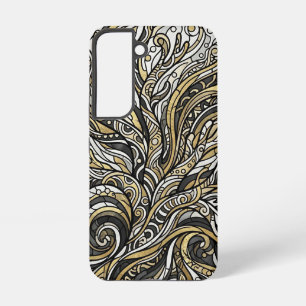 Coque Samsung Galaxy Étui Samsung Corail Abstrait Or